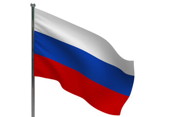 russia flag on pole icon