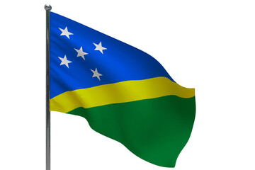 Solomon Islands flag on pole icon