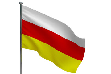south ossetia flag on pole icon