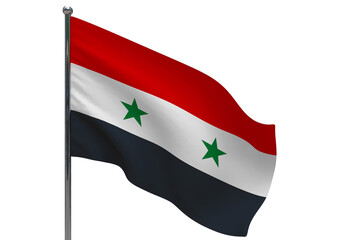 syria flag on pole icon