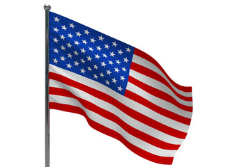 United States flag on pole icon