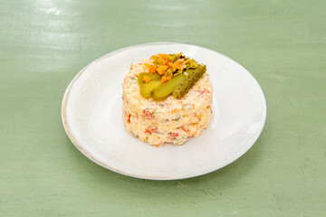 Russian salad plate