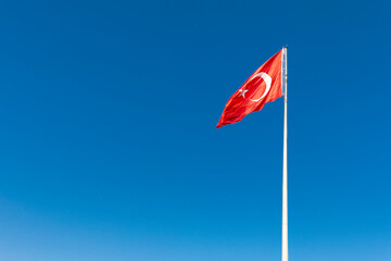 Turkish Flag in the blue sky