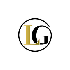Fototapeta premium lg luxury logo design vector icon