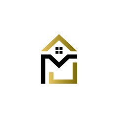 mj home logo design vector icon