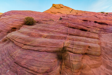Colorful Rock Formations Along Pastel Canyon On The Kaolin Wash, Valley of Fire State Park, Nevada, USA