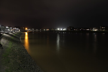Night time river Taw Barnstaple