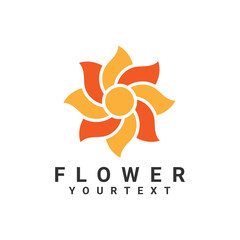 flower logo design template vector illustration