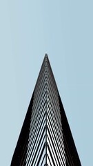 Low Angle View des modernen Gebäudes gegen den klaren Himmel
