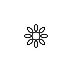 Abstract flower lotus logotype luxury
