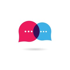 Speech bubble icon Logo template vector illustration