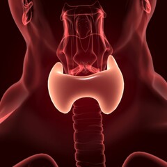 Thyroid Gland Anatomy For Medical Concept 3D