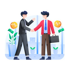 2 people shaking hands for business purposes