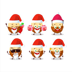 Santa Claus emoticons with slice of salak cartoon character