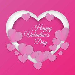 Flat valentine's day background. - Vector.