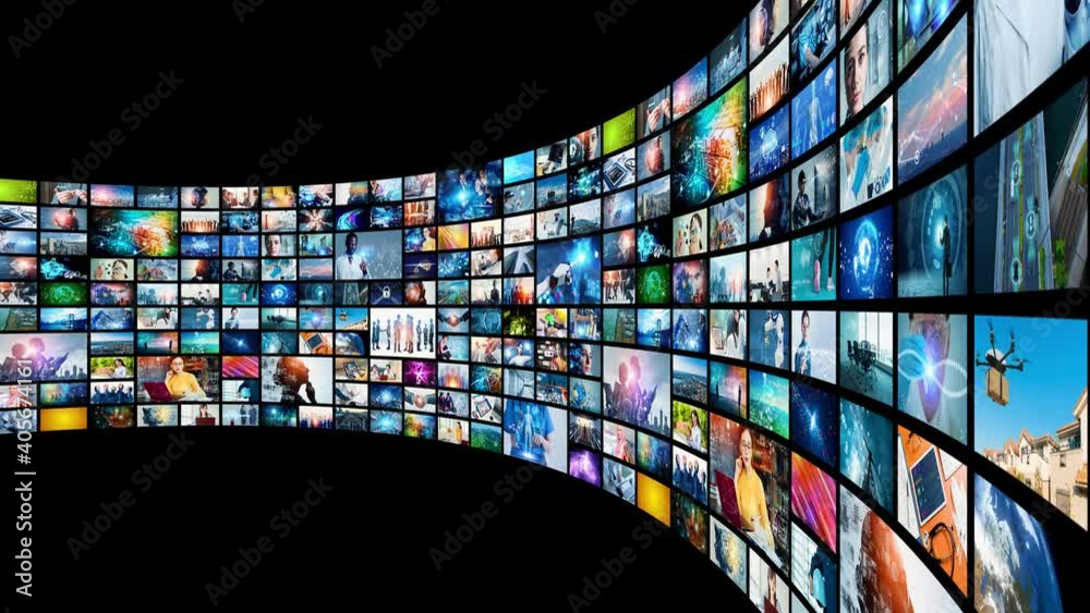 Poster デジタルコンテンツ　ループ動画　ソーシャルメディア　動画配信サービス　マルチメディア