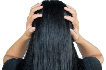 Young woman with headache