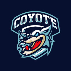 Coyote mascot logo design illustration