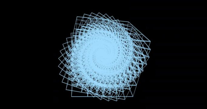 abstract cube and spiral
