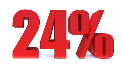 24 Percent off 3d Sign on White Background, Special Offer 24% Discount Tag, Sale Up to 24 Percent Off,big offer, Sale, Special Offer Label, Sticker, Tag, Banner, Advertising, offer Icon