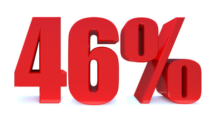 46 Percent off 3d Sign on White Background, Special Offer 46% Discount Tag, Sale Up to 46 Percent Off,big offer, Sale, Special Offer Label, Sticker, Tag, Banner, Advertising, offer Icon