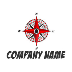The unique and modern compass logo design is very simple
