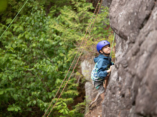 The climbing boy