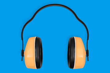 Background on the theme of silence, music or hearing safety.