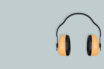 Background on the theme of silence, music or hearing safety.