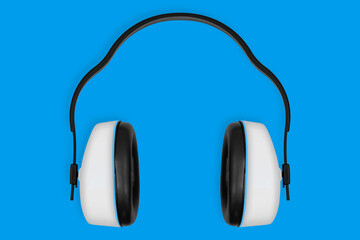 Background on the theme of silence, music or hearing safety.