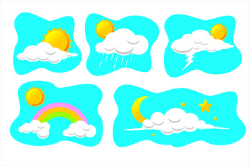 Set of clouds illustration