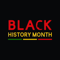 Black history month celebrations design template.