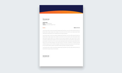 Elegant letterhead template design in minimalist style
