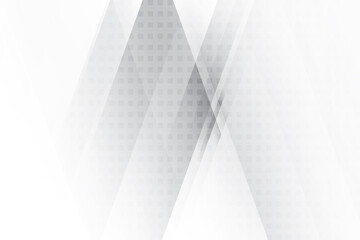Abstract geometric white and gray color background with halftone effect. Vector, illustration.
