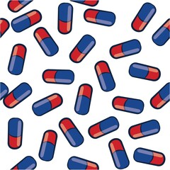 Illustration pattern pills with background for fashion design and other products