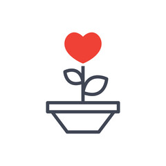 Love tree icon