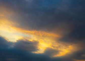 sunset sky with clouds