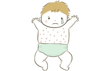 アトピーの痒みに泣く赤ちゃん