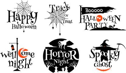 Fototapeta premium Happy halloween scary illustration