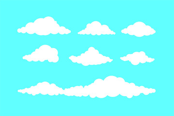 Set of clouds illustration