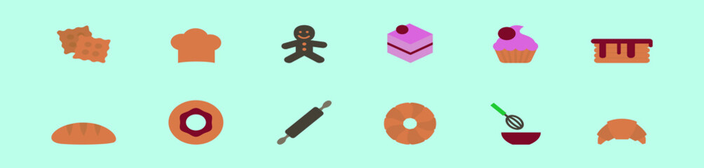 set of breakfast cartoon icon design template with various models. vector illustration isolated on blue background