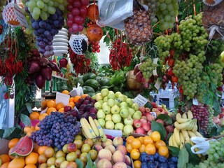 Tropical fruits stand