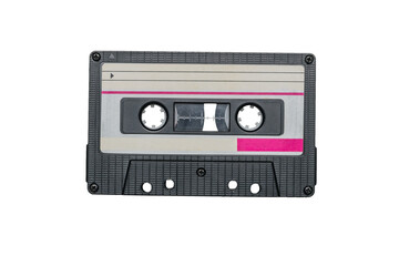 Retro cassette tape recorder with a stylish design isolated on a white background.