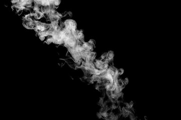 white smoke isolated on black background, abstract powder, water spray, Add smoke effect