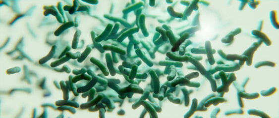 3D Bakterien: Cholera, Salmonellen oder Legionellen - wissenschaftliche Visualisierung 