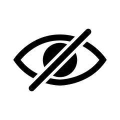 hidden from view eye icon vector