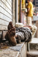 Fototapeta premium person on the street