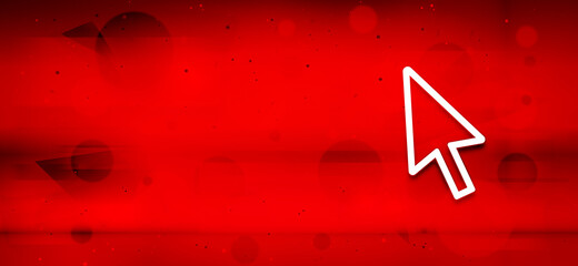 Cursor icon motion art abstract red banner illustration