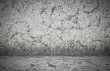 empty room, plaster wall, grey background