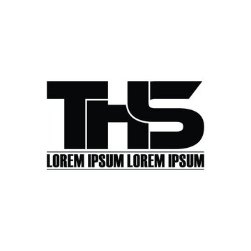 THS letter monogram logo design vector